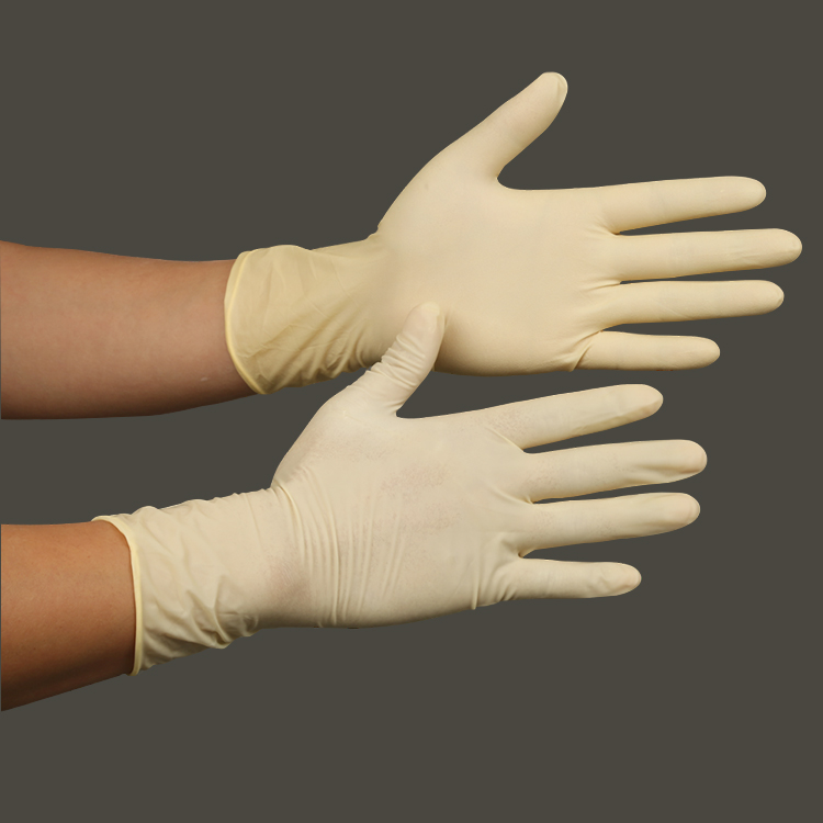 100% Natural Latex Disposable Safety Examination Gloves