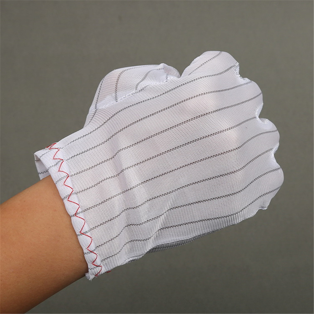 China White Double Sided Anti-static Glove Esd Gloves for Electronic Industry