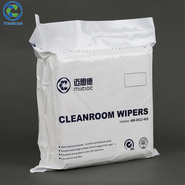 class 100 145gsm100% polyester 12inch low price 100% polyester Cleaning Wiper For Cleanroom