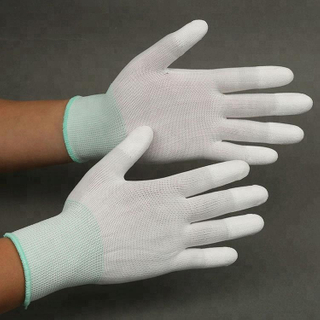High Quality Knitting Half Palm Gloves, Esd Top Fit Glove