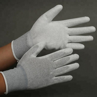 High quality esd antistatic carbon fiber pu gloves