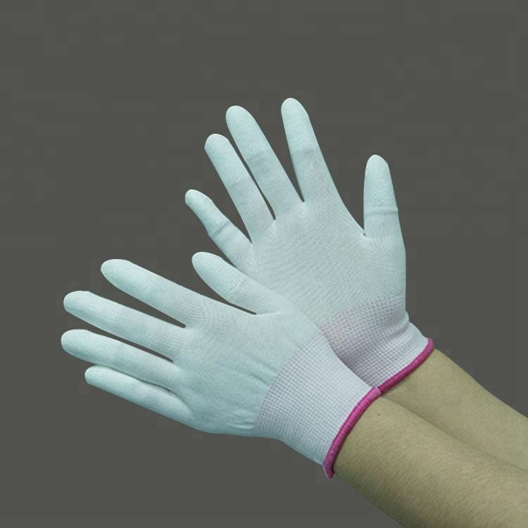 Hot Sale Pu Finger Dipped Anti Static Pu Gloves