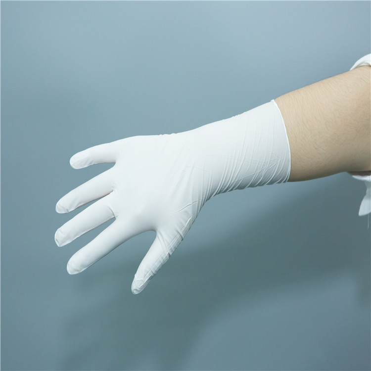 9'' powder free disposable 100% nitrile blue white color hand gloves