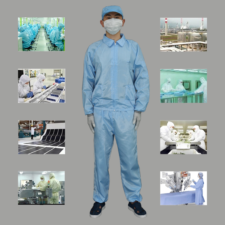 Hot selling Protective AntiStatic Stand Collar Cleanroom Suit