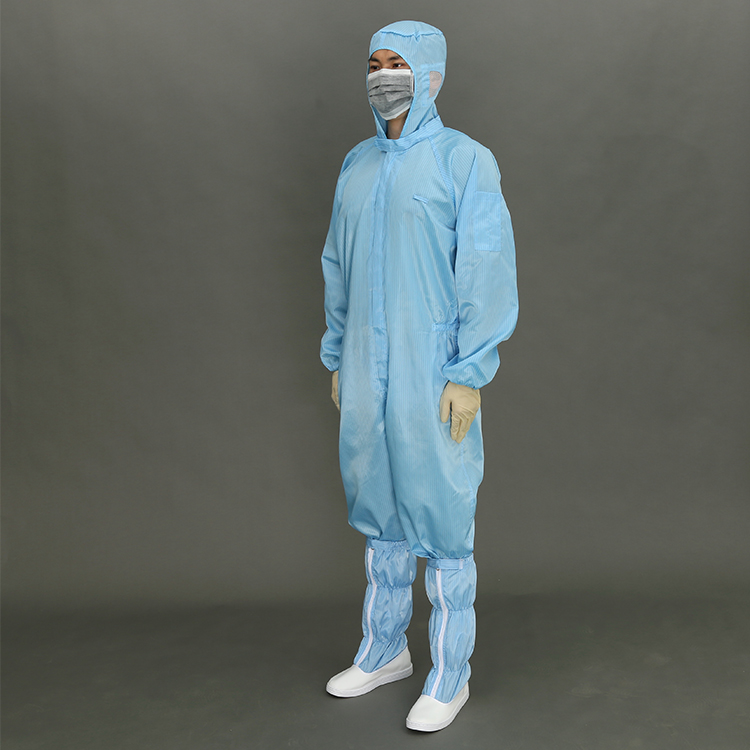 Hot selling Long Sleeve Polyester Jacket T Shirt And Pants Cleanroom Suit