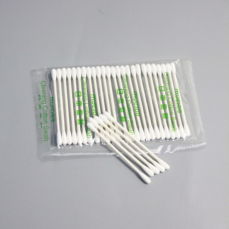 Factory Offer Dual Ended Mini Precision Round Tip Swab with White Handle