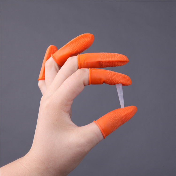 Orange anti-slip finger stall for electronic