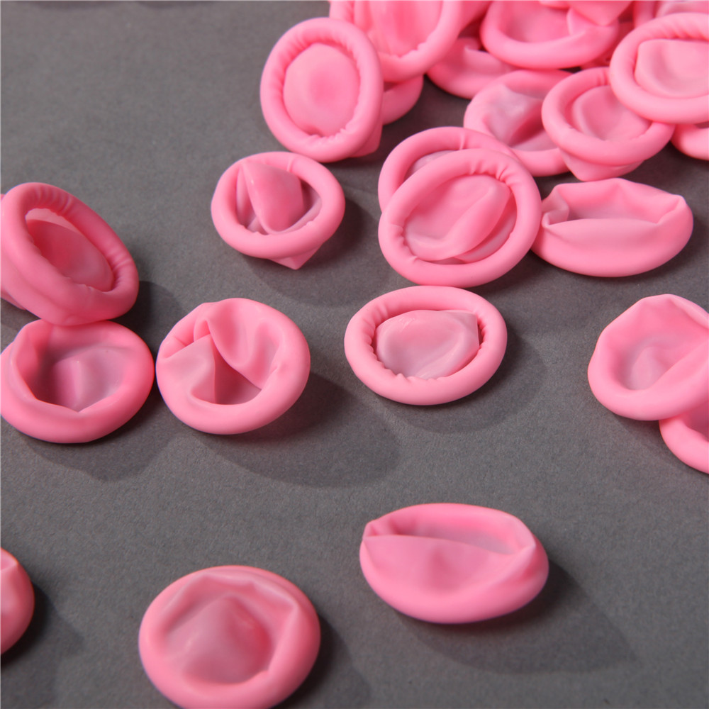 Malaysia dust free pink latex finger cots
