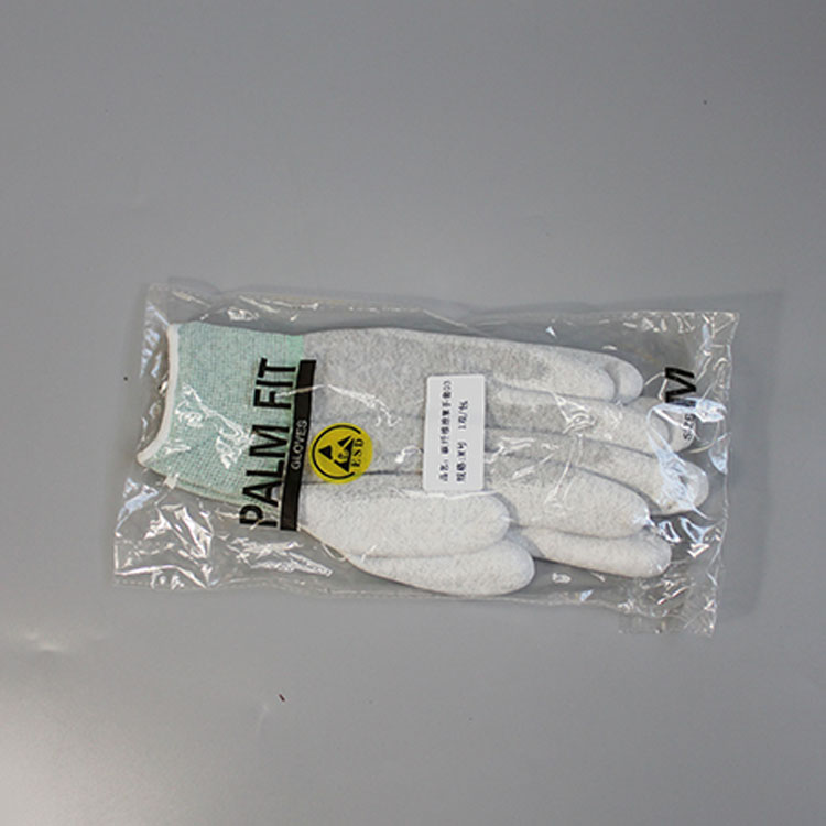 wholesale Pu Finger Coated Work Gloves,Esd Carbon Fiber Fit Glove