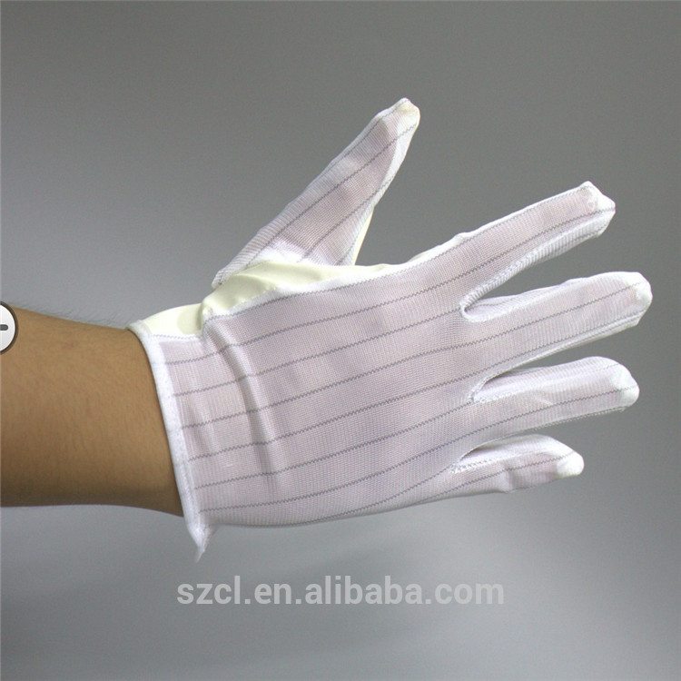 Striped Antistatic Gloves Double Side Industrial ESD Work Glove