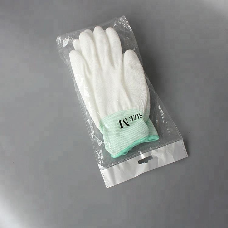 High Quality Antistatic White Heated Work Palm Pu Coating Working Gloves