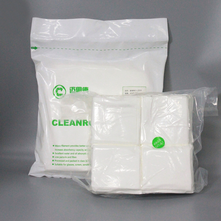 195g High Quality 9X9Inch microfiber Cleanroom Dry Cleaning Wipers