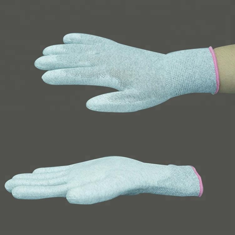 Hot Sale Esd Antistatic Carbon Fiber pu palm fit glove