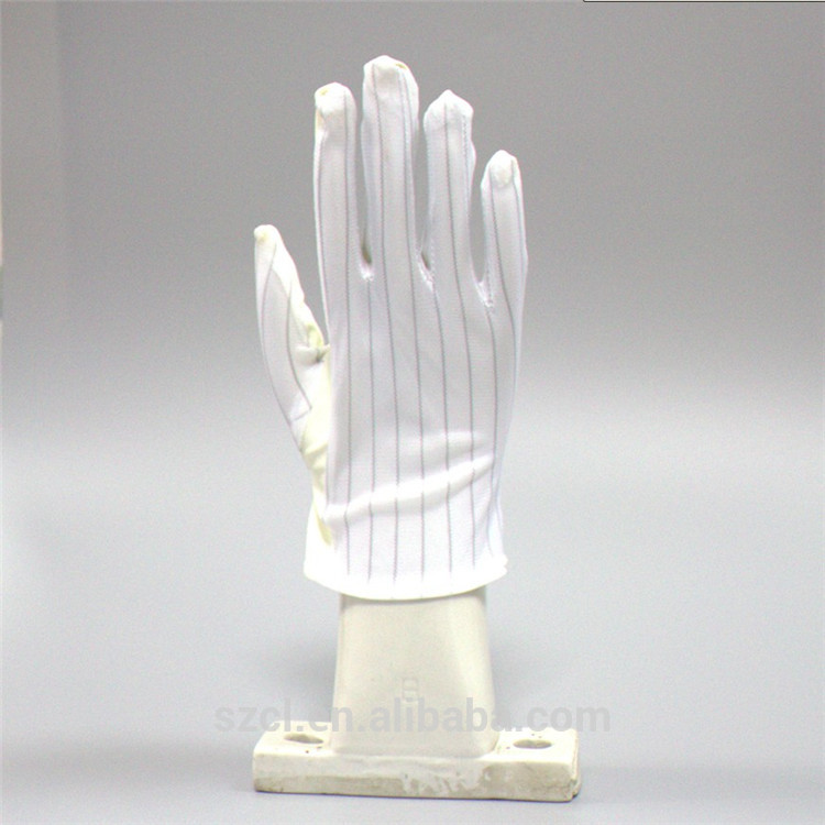 Striped Antistatic Gloves Double Side Industrial ESD Work Glove